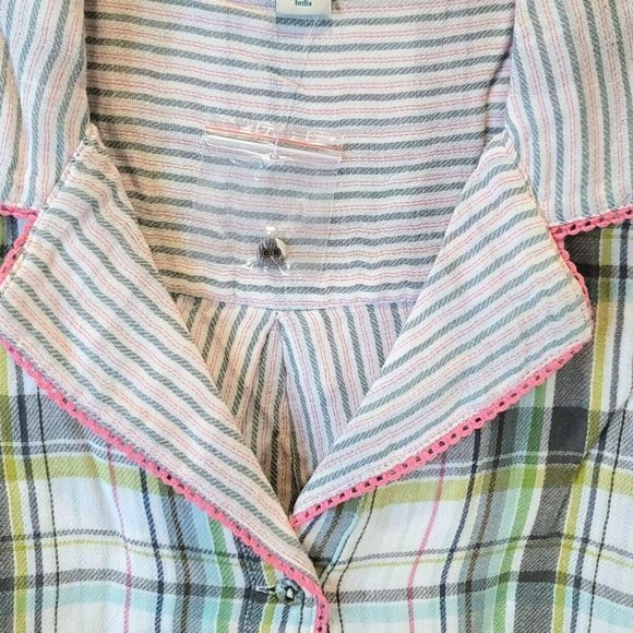 Set of two red & green Sundance Catalog plaid pajama tops - Medium - Picture 10 of 15